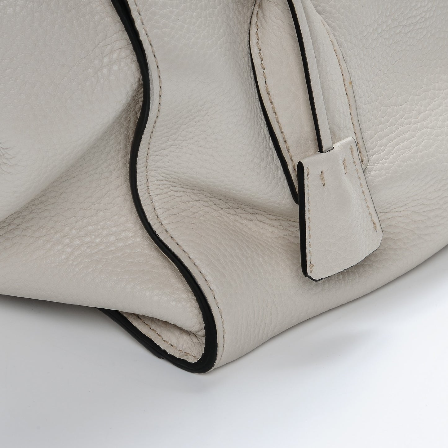 Vitello Daino Twin Pocket Tote Talco