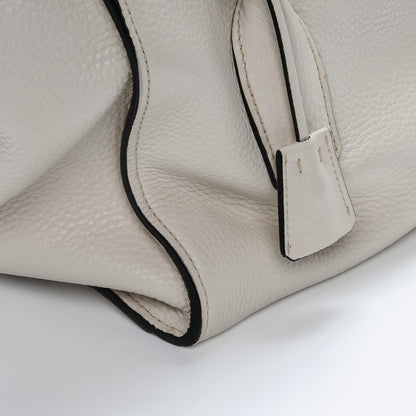 Prada Vitello Daino Twin Pocket Tote Talco 8 of 8