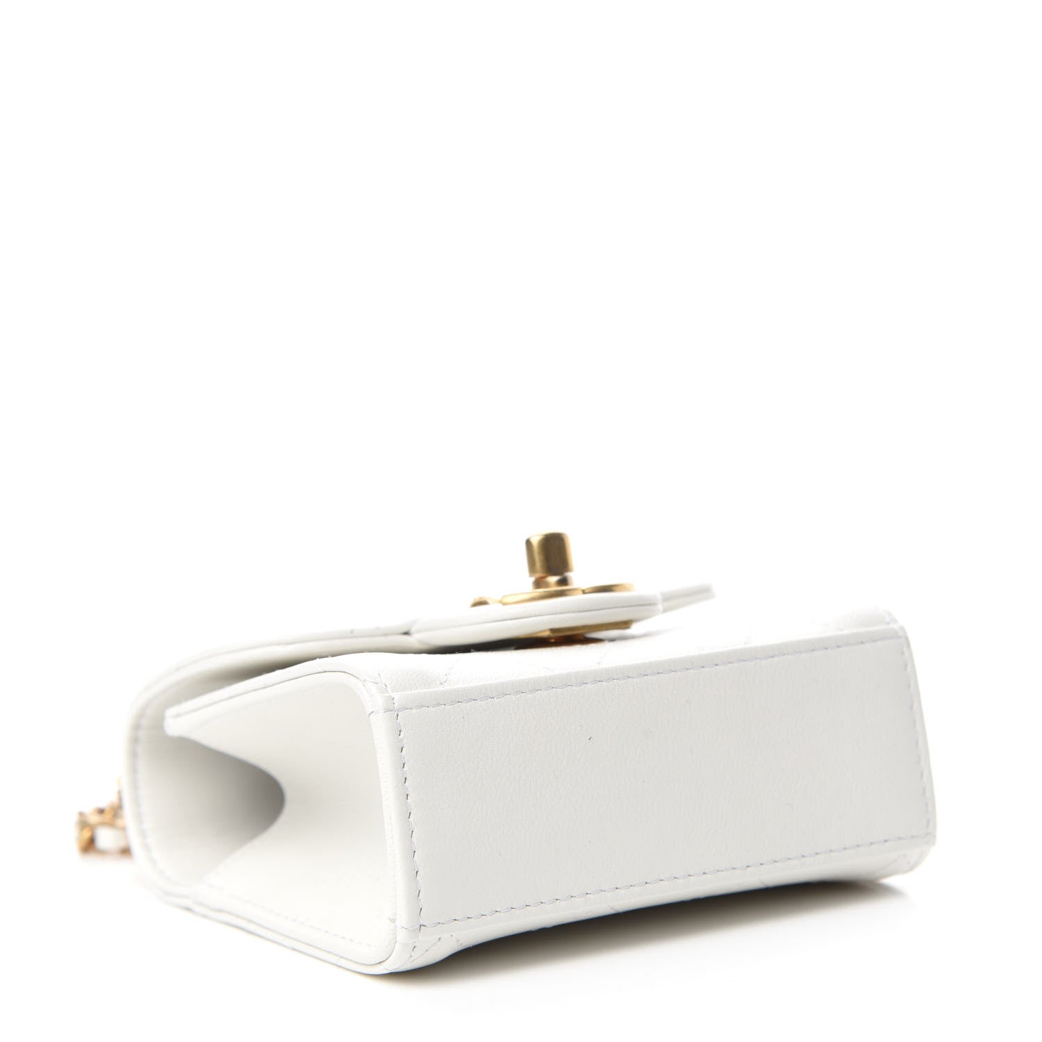 Chanel Goatskin Chic Pearls Clutch On Chain White 4 of 11