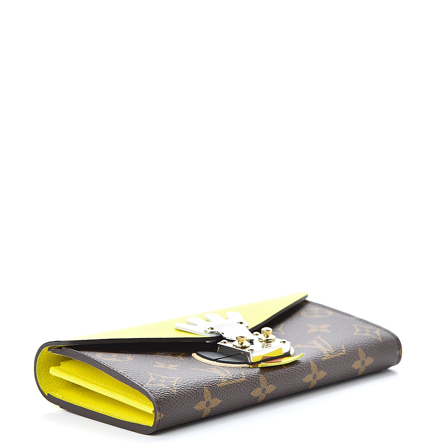 Louis Vuitton Monogram Tribal Mask Sarah Wallet Yellow 4 of 7