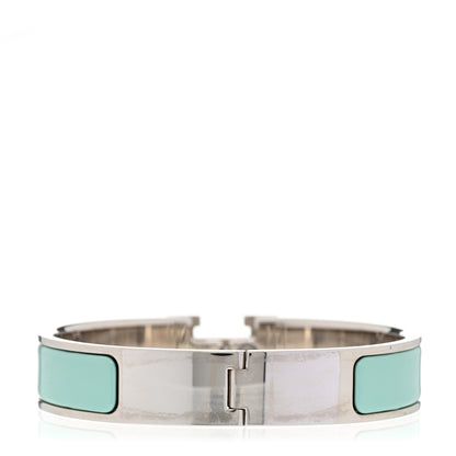 Hermes Enamel Narrow Clic Clac H Bracelet Lagon White 3 of 4