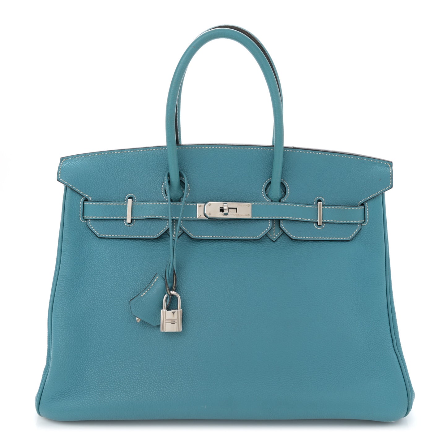 Taurillon Clemence Birkin 35 Blue Jean