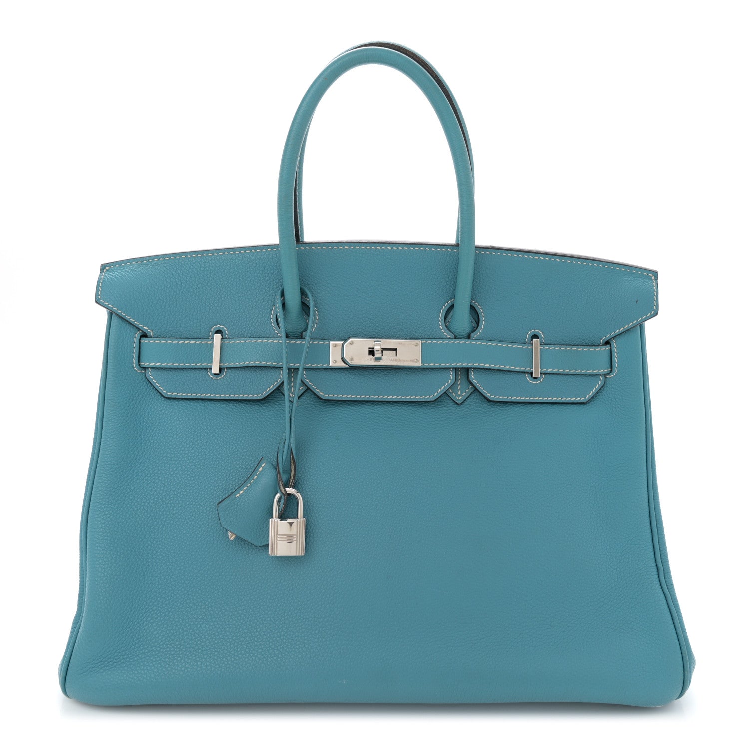 Hermes Taurillon Clemence Birkin 35 Blue Jean 1 of 20