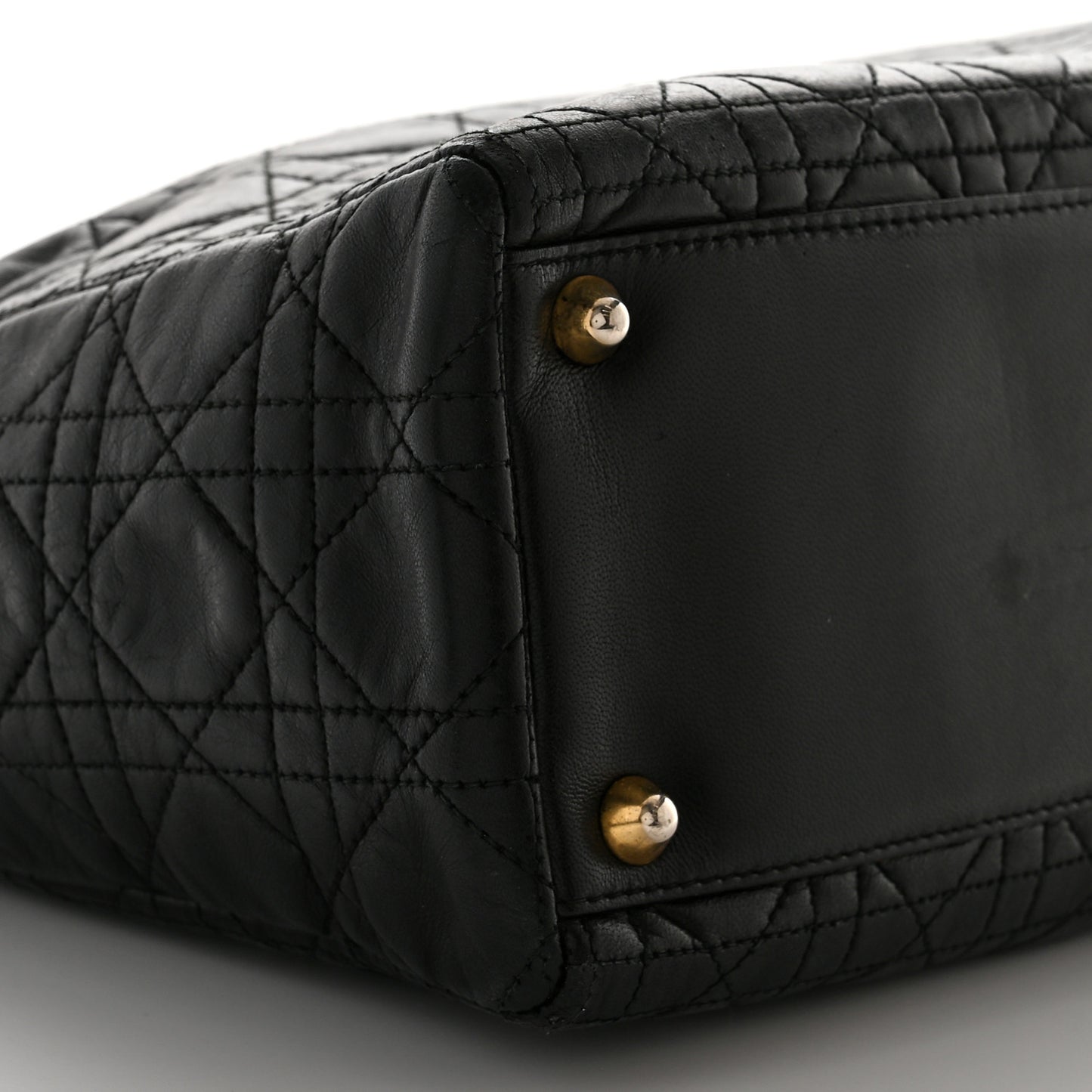 Lambskin Cannage Large Lady Dior Black