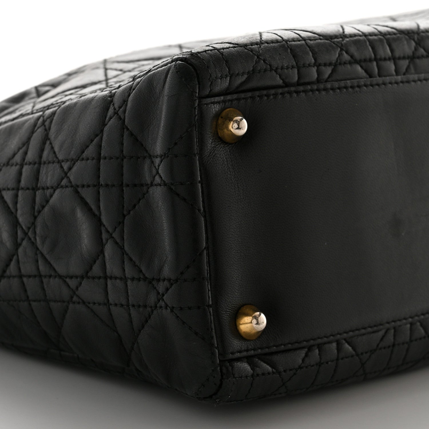 Christian Dior Lambskin Cannage Large Lady Dior Black 9 of 18