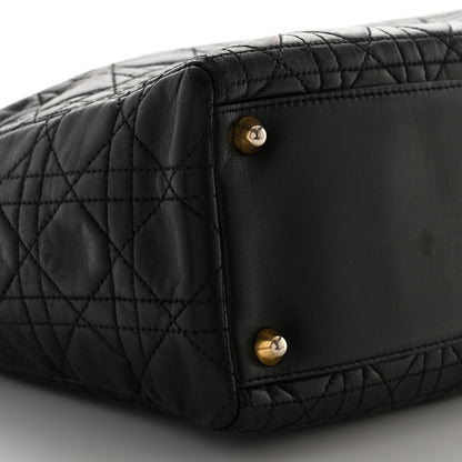 Christian Dior Lambskin Cannage Large Lady Dior Black 9 of 18