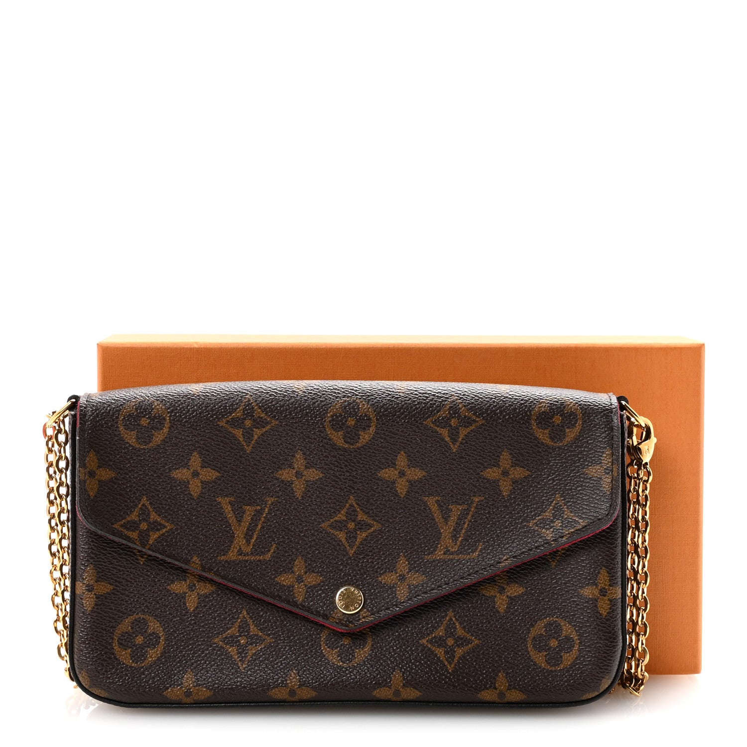 Louis Vuitton Monogram Pochette Felicie Chain Wallet Fuchsia 11 of 11