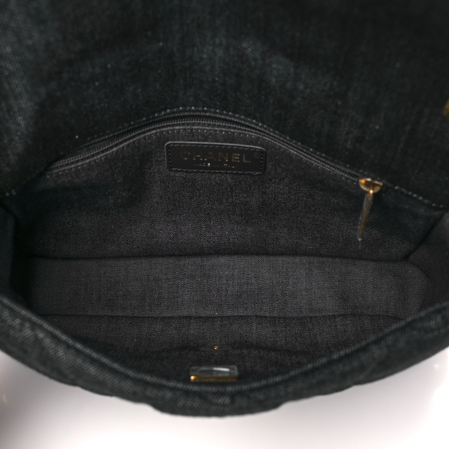 Chanel Denim Quilted Medium Funky Town Flap Black 5 of 10