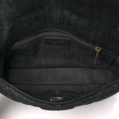 Chanel Denim Quilted Medium Funky Town Flap Black 5 of 10