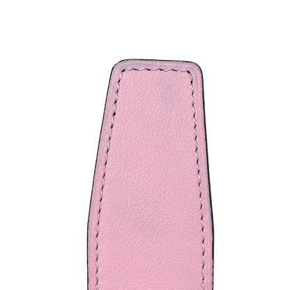 Hermes Box Togo 32mm Martelee H Belt 90 Rose Sakura Blue Nuit 6 of 8