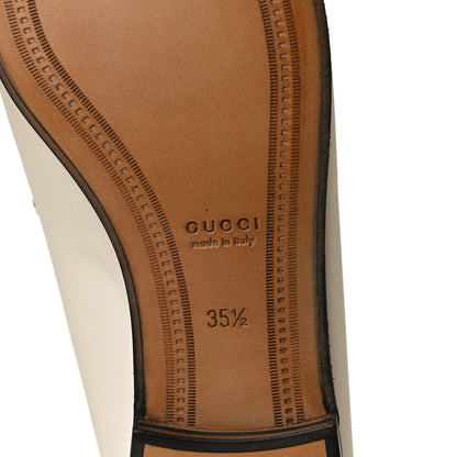 Gucci Calfskin Taste Strawberry Womens Brixton Horsebit Loafers 35.5 Ivory Red 6 of 9