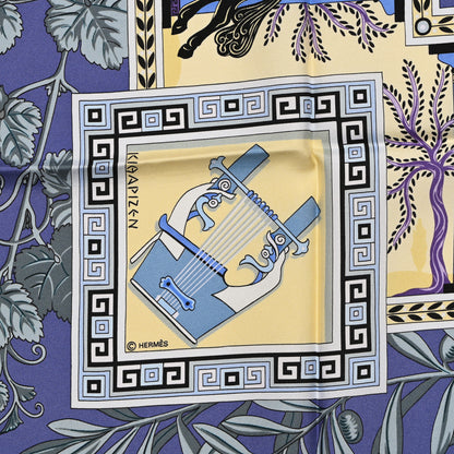 Hermes Silk Greek God and Goddess Mythology Scarf 90 4 of 4