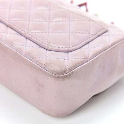 Chanel Lambskin Quilted Mini Valentine Flap Lilac 16 of 22
