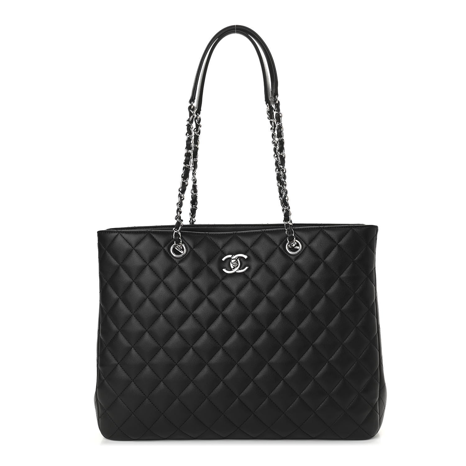 Chanel Caviar Quilted Large Turn Lock Shopping Tote Black 1 of 8