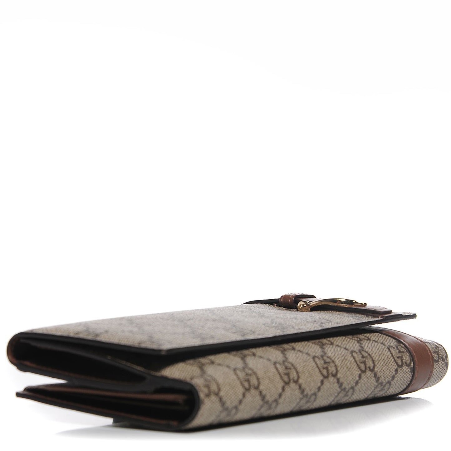 GG Supreme Monogram Nice Continental Wallet Maple Brown