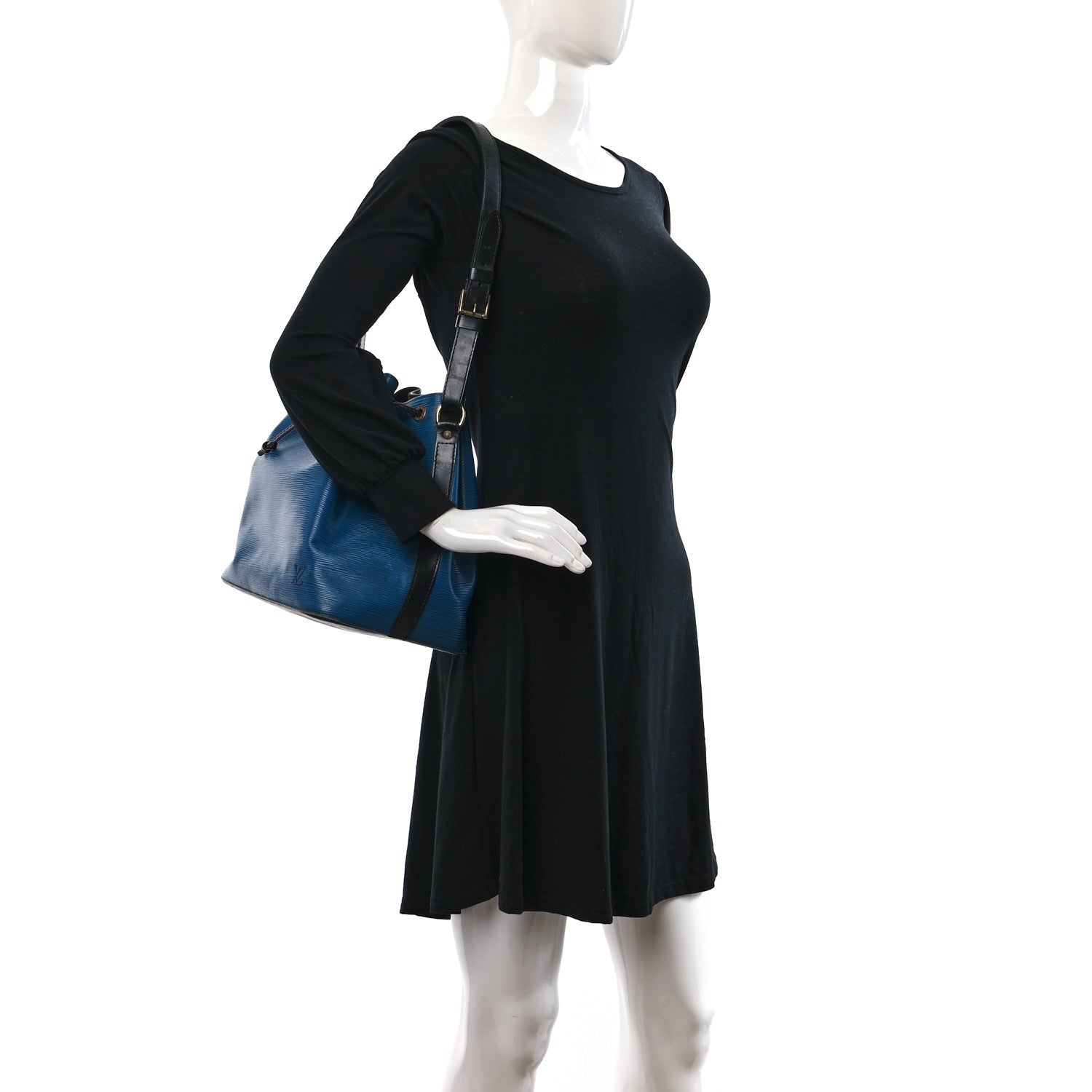 Louis Vuitton Epi Petit Bi-Color Noe Bleu Toledo Black 2 of 19