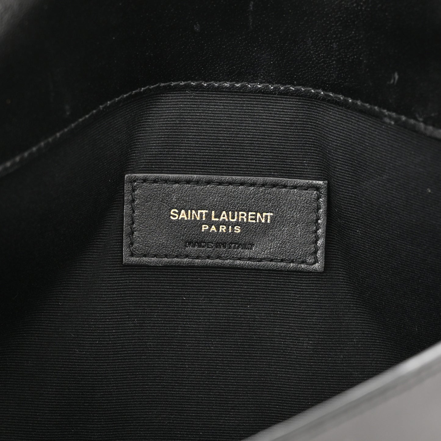 Smooth Shiny Calfskin Monogram Uptown Pouch Black