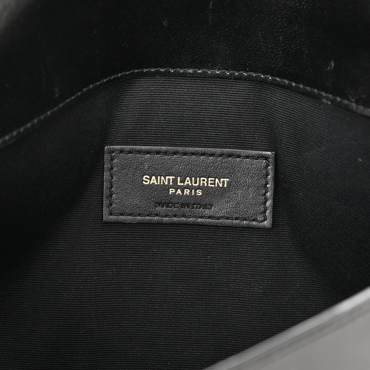 Saint Laurent Smooth Shiny Calfskin Monogram Uptown Pouch Black 7 of 11
