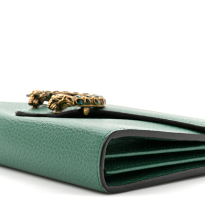Gucci Calfskin Mini Dionysus Chain Wallet Emerald 11 of 12