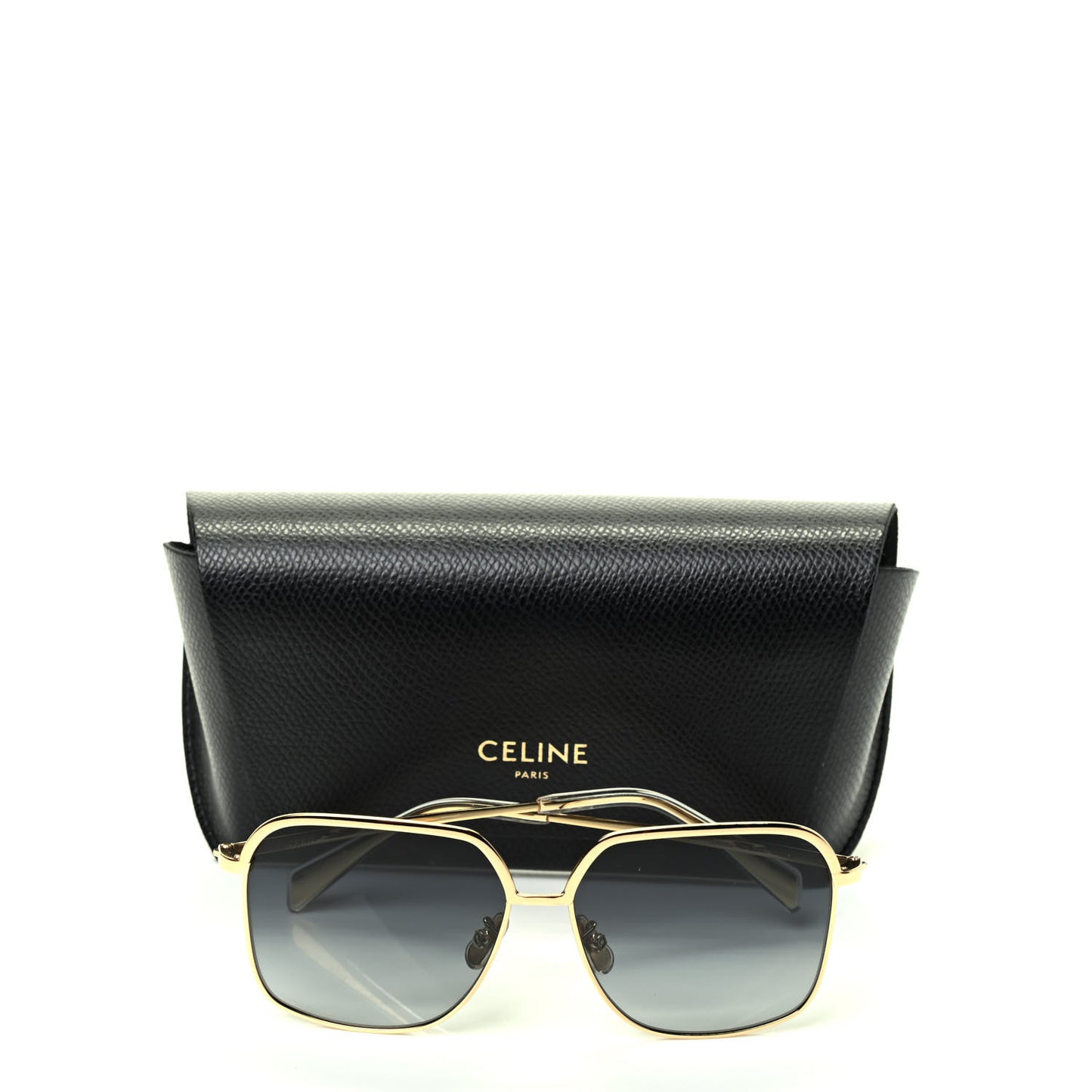 Square Sunglasses Shiny Endura Gold Gradient Smoke