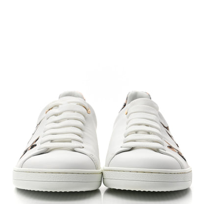 Louis Vuitton Calfskin Calf Hair Monogram Giant Jungle Frontrow Sneakers 39 White 2 of 10