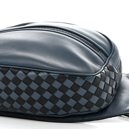 Bottega Veneta Nappa Intrecciato Front Zip Belt Bag Blue 9 of 9