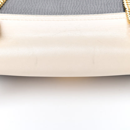 Chloe Grained Calfskin Lambskin Mini Bi-Color Drew Shoulder Bag Black Powder Beige 12 of 13