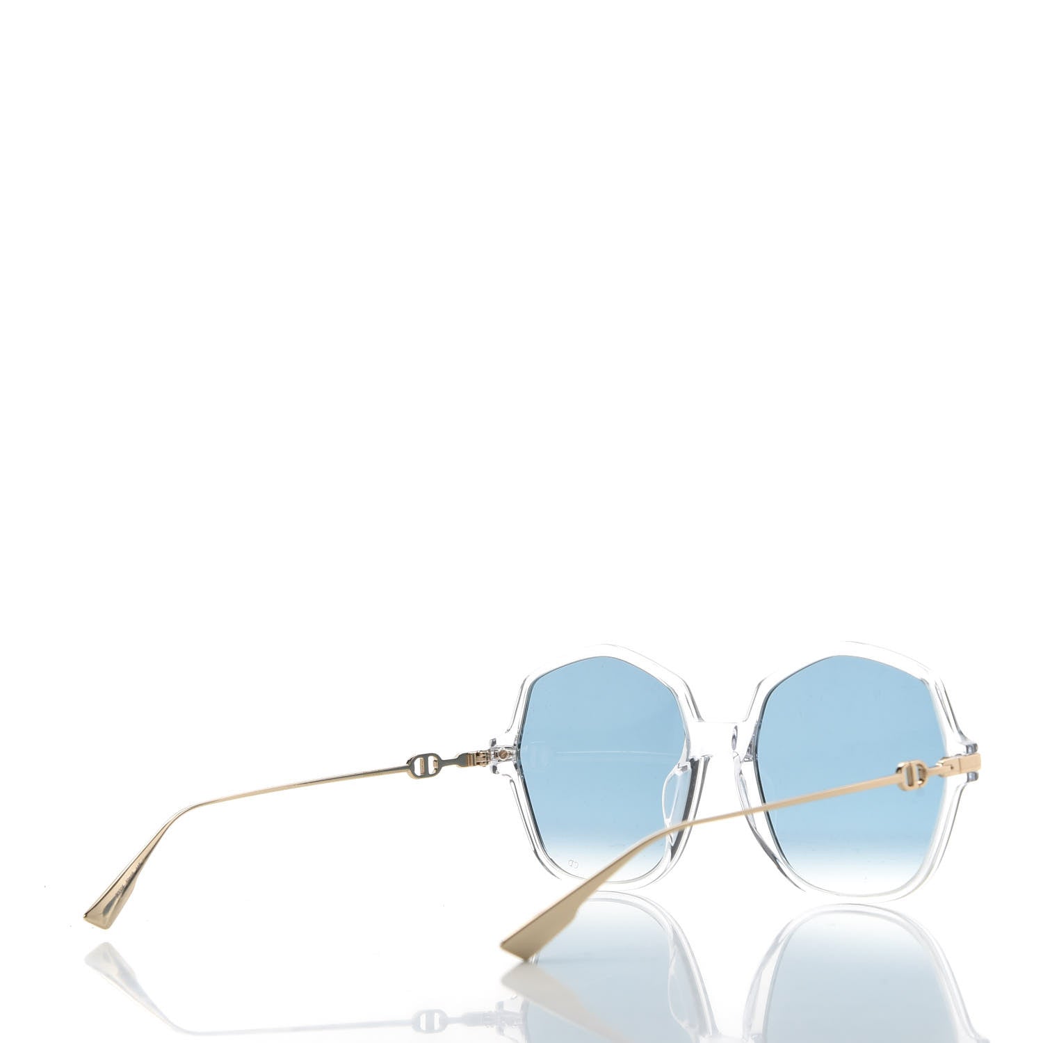 Christian Dior Acetate Metal Diorlink 2 Sunglasses Blue Gold 4 of 7