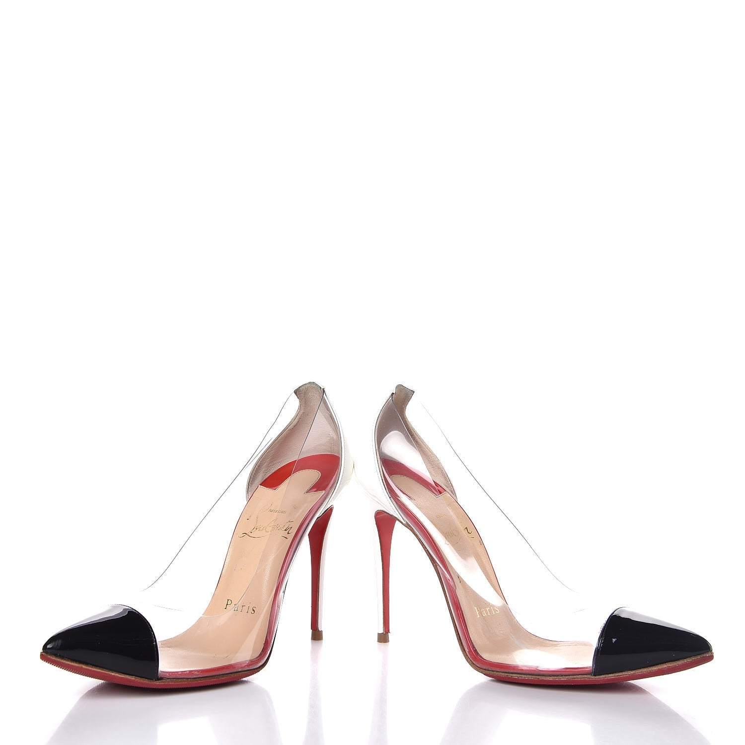 Christian Louboutin Patent PVC Debout 100 Pumps 34 Black 6 of 10