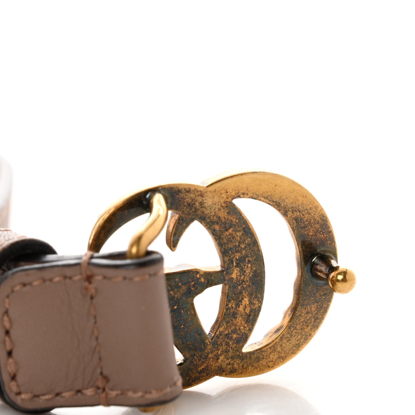 Calfskin Pearl Double G 20mm Belt 90 36 Porcelain Rose