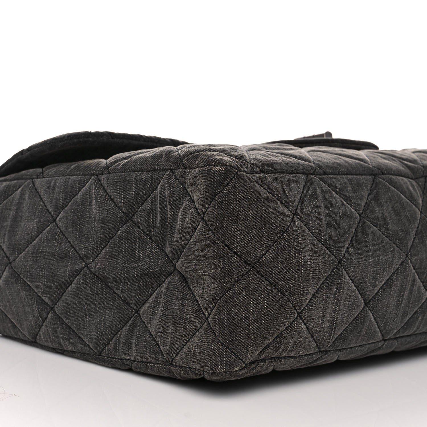 Chanel Denim Quilted XXL Reissue Flap Grey 10 of 11
