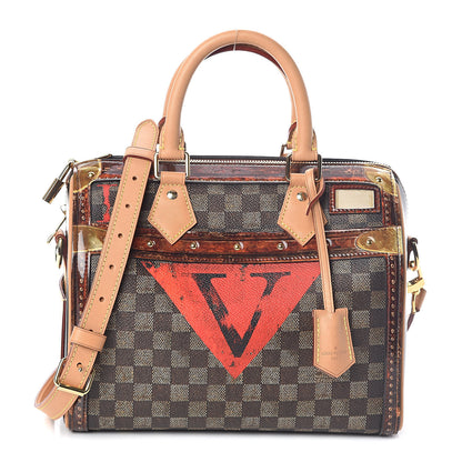 Louis Vuitton Transformed Damier Ebene Time Trunk Speedy Bandouliere 25 Black 1 of 9