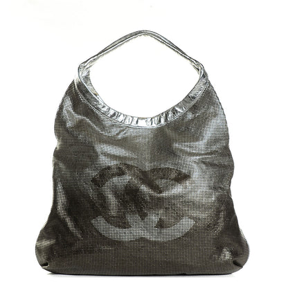 Chanel Perforated Lambskin Hollywood Hobo Metallic Silver 1 of 7