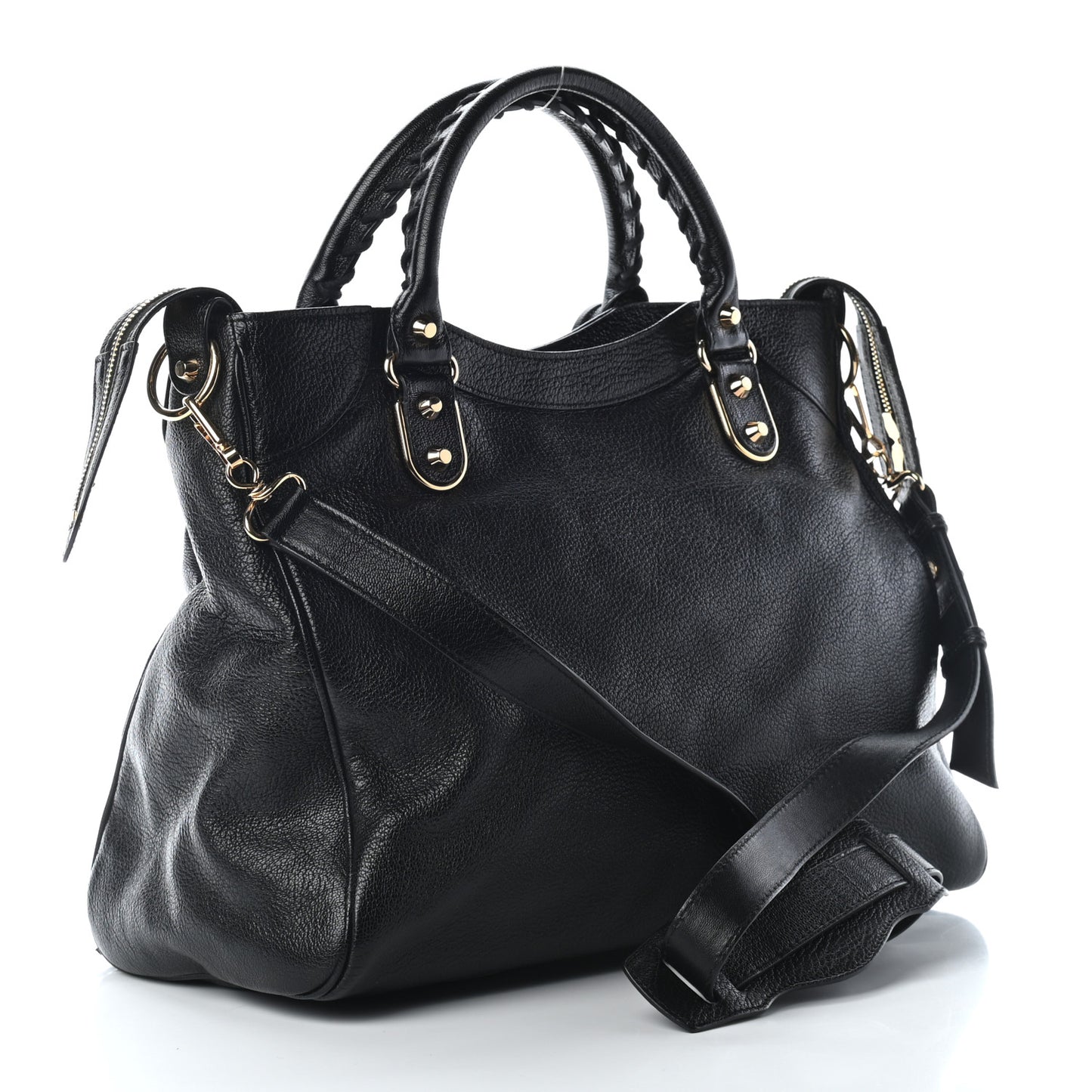 Chevre Gold Metallic Edge Hardware Velo Black