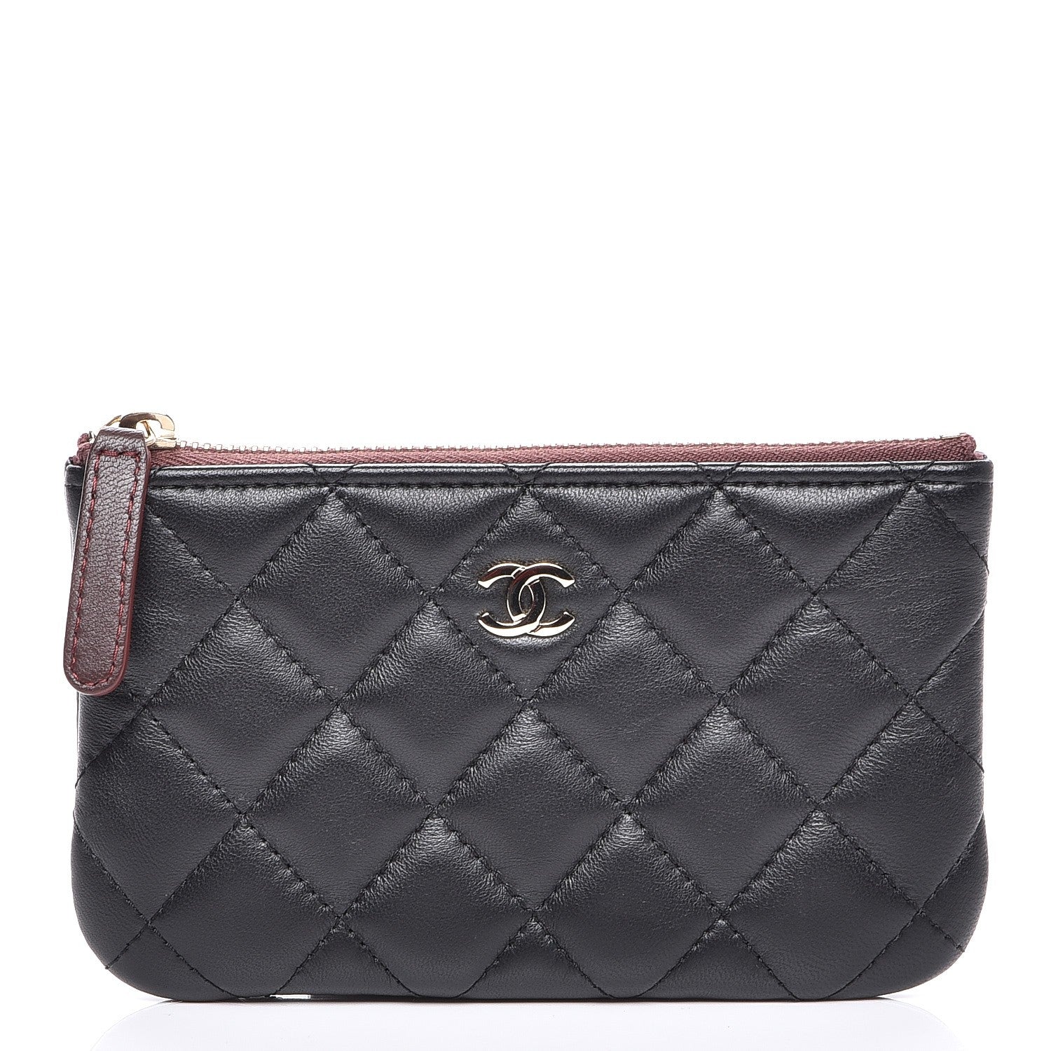 Chanel Lambskin Quilted Small Cosmetic Case Black 1 of 8