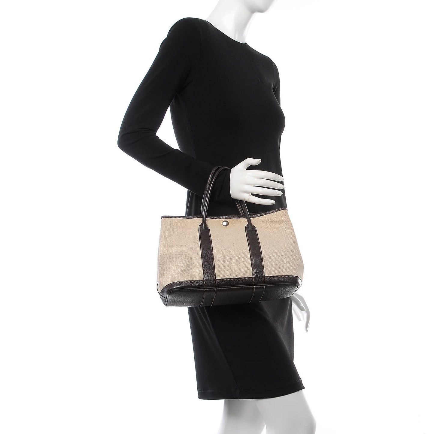 Toile Buffalo Garden Party Tote 30 TPM Marron Fonce