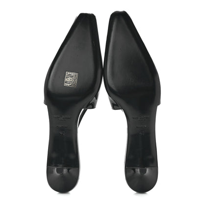 Saint Laurent Patent Bade Slingback Pumps 40 Black 5 of 8