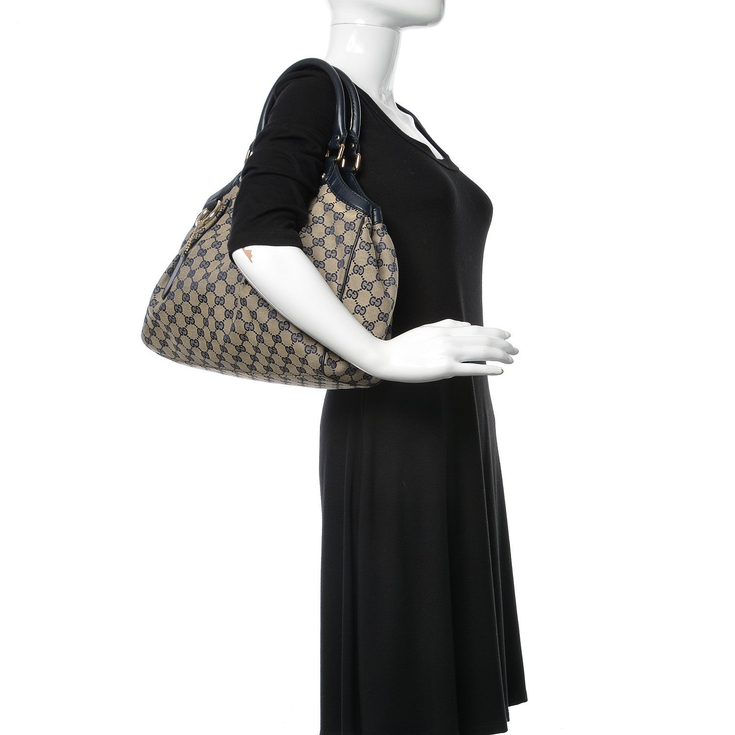 Gucci Monogram Medium Sukey Tote Navy 2 of 13