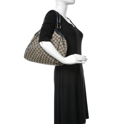 Gucci Monogram Medium Sukey Tote Navy 2 of 13