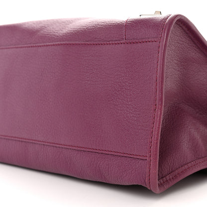 Balenciaga Chevre Silver Metallic Edge Hardware City Violet Prune 11 of 12