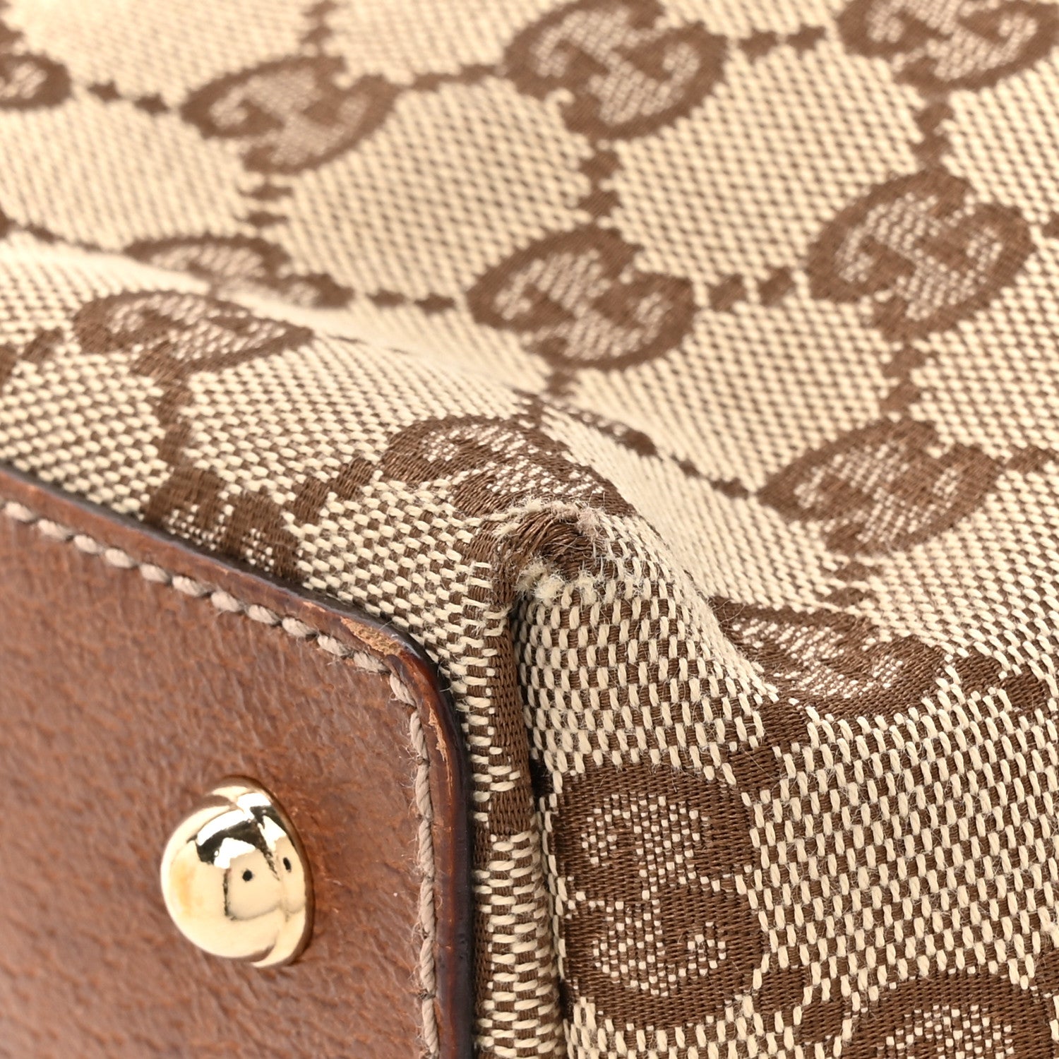 Gucci Monogram Bamboo Handle Bag Brown 12 of 15