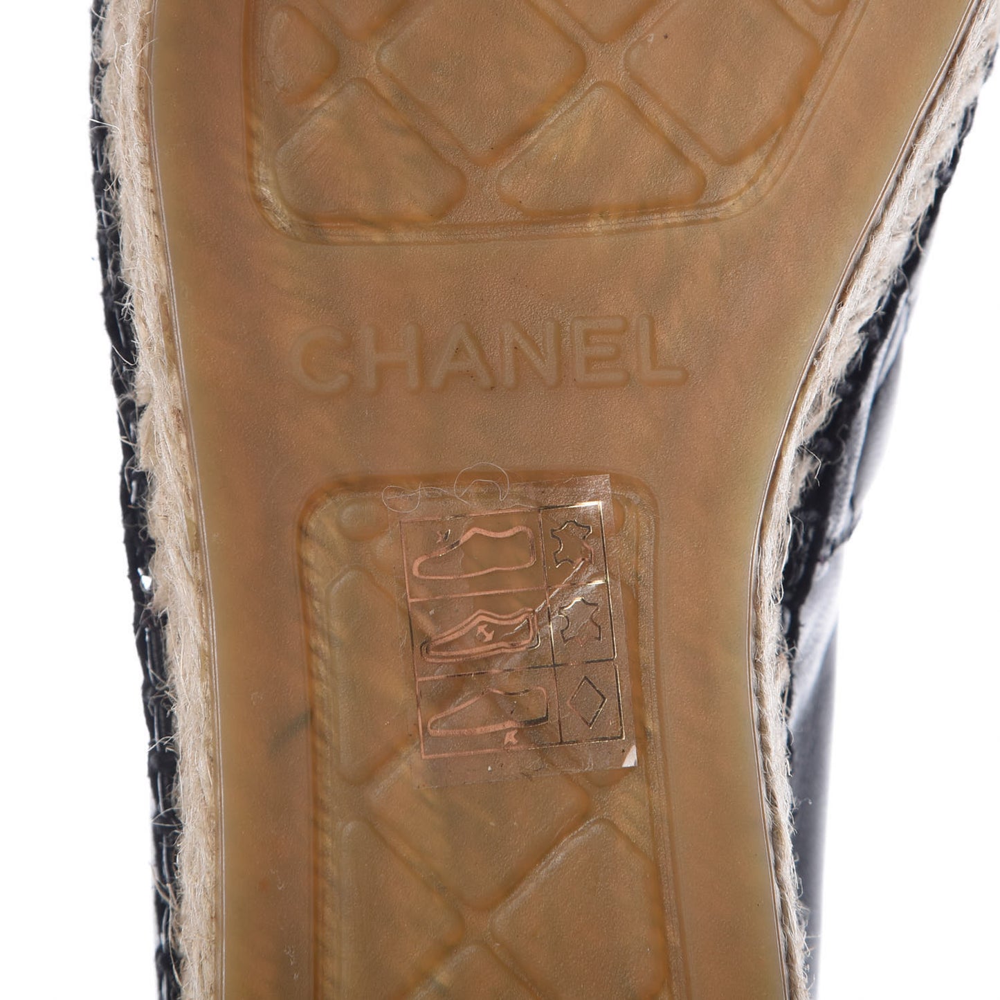 Lambskin Quilted CC Espadrilles 35 Black