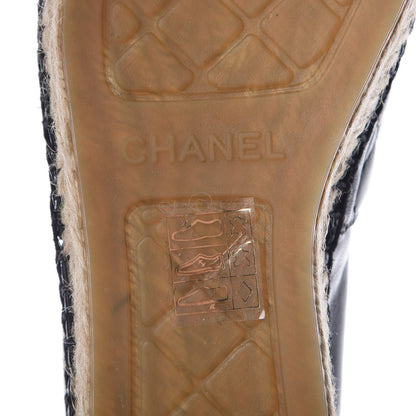 Chanel Lambskin Quilted CC Espadrilles 35 Black 7 of 10