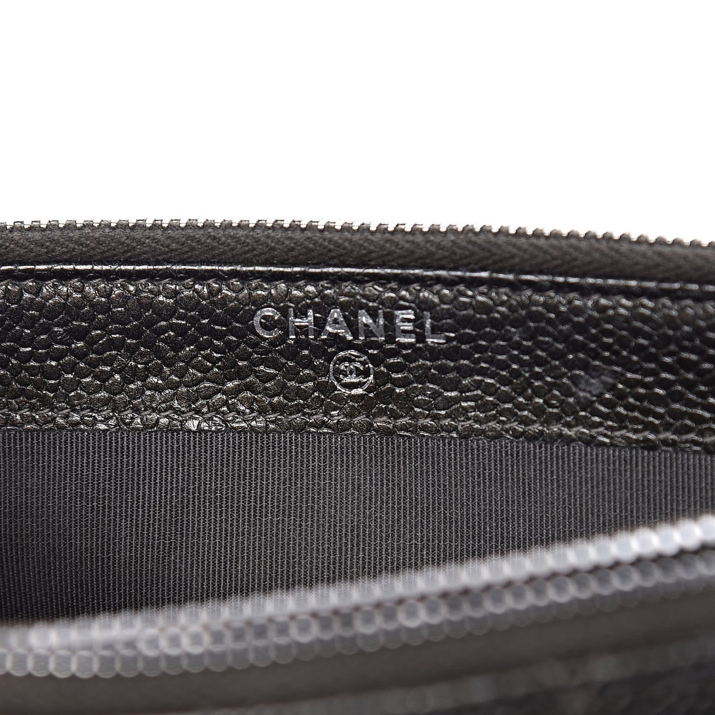 Caviar Quilted Small Clutch With Chain Dark Charcoal