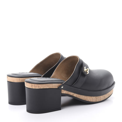 Chanel Calfskin CC Turn Lock Clogs 39 Black 4 of 9