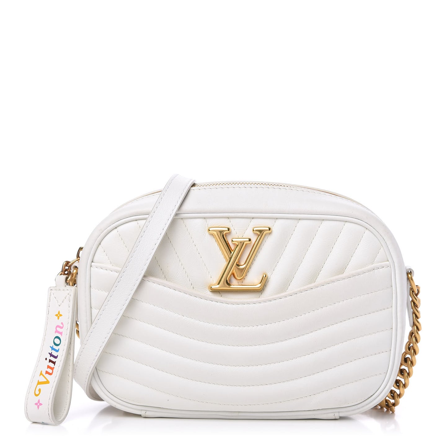 Calfskin New Wave Camera Bag White