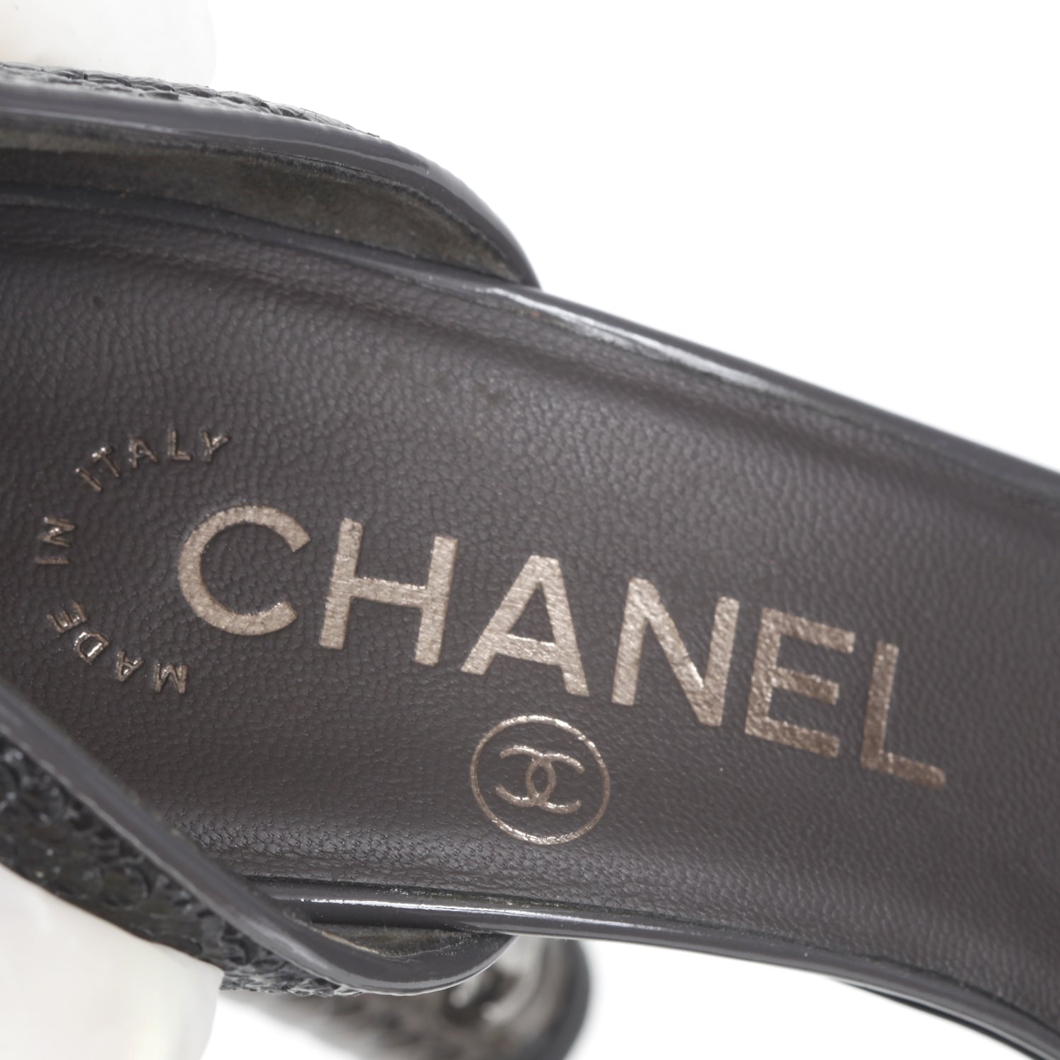 Chanel Patent Woven CC Pumps 36 5 of 9