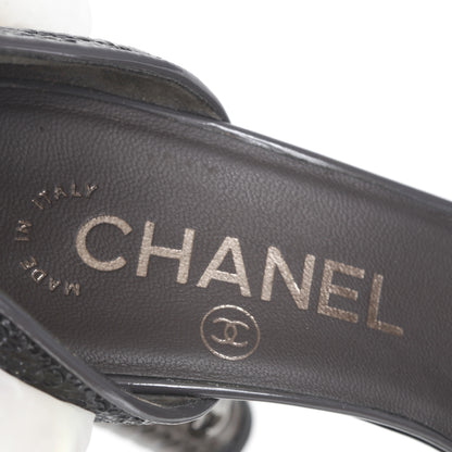 Chanel Patent Woven CC Pumps 36 5 of 9