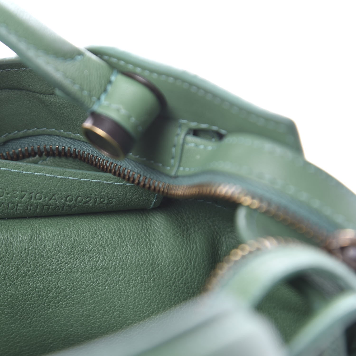 Balenciaga Chevre Perforated Blackout Hardware Nano City Green 10 of 12