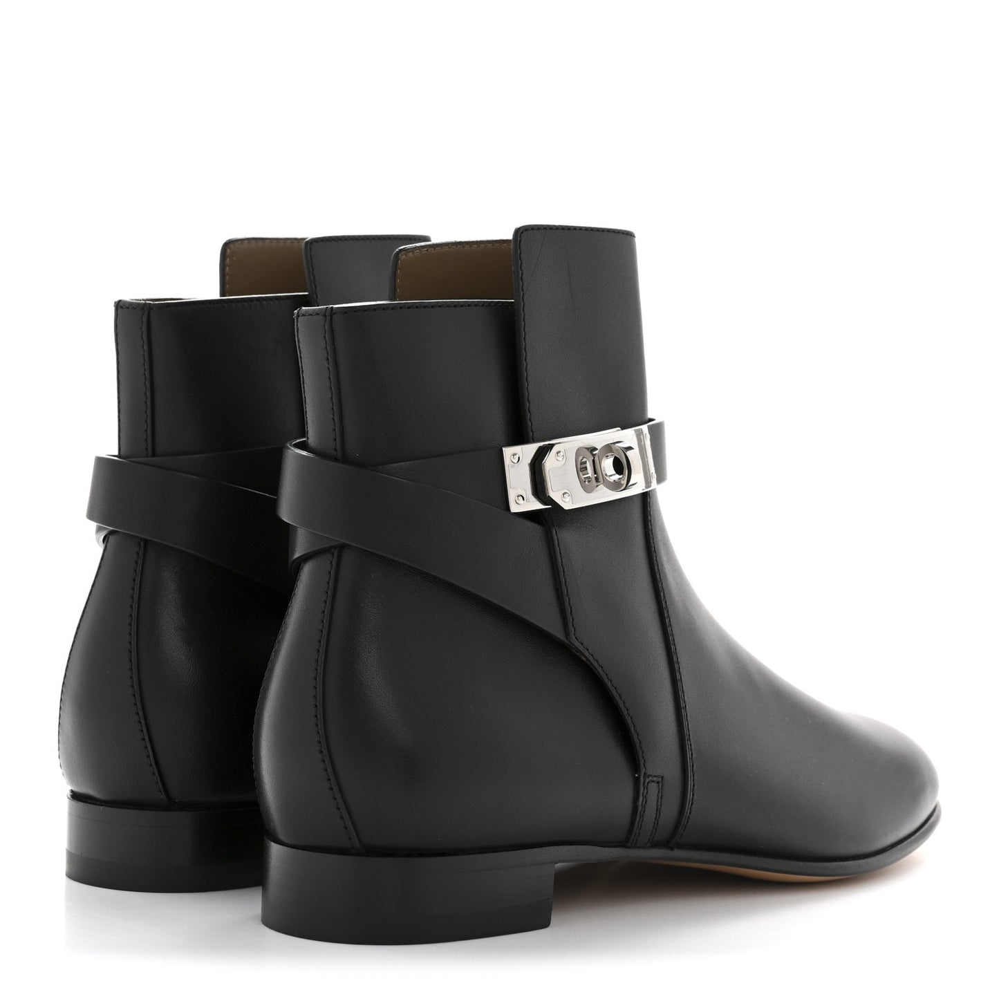 Calfskin Neo Low Boots 37.5 Black